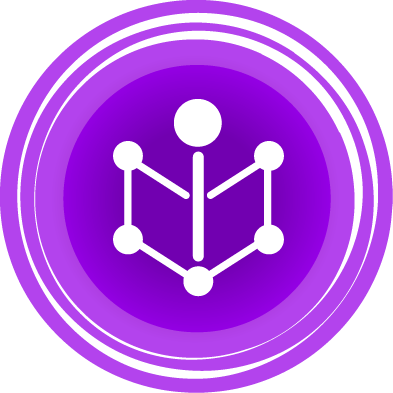 Isotipo morado de Horus Intelligence, con nodos unidos